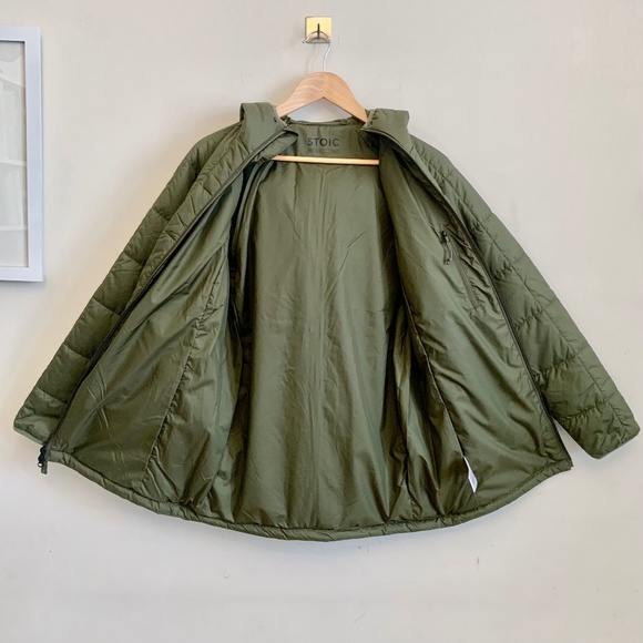STOIC Olive Night Venture Insulated Parka Hooded Puffer Size Small - Picture 5 of 11